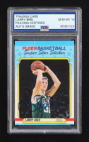 Larry Bird Signed 1988 Fleer Sticker #2 (PSA | Autograph Graded PSA 10) at PristineAuction.com