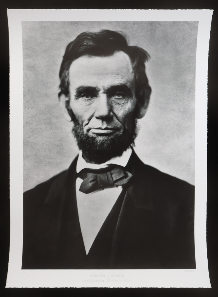 Historical Photo Archive - Abraham Lincoln "Gettysburg Portrait" Limited Edition 16x22.5 Fine Art Giclee on Paper # 128 /375 at PristineAuction.com Historical Photo Archive - Abraham Lincoln "Gettysburg Portrait" Limited Edition 16x22.5 Fine Art Giclee on Paper # 128 /375 at PristineAuction.com
