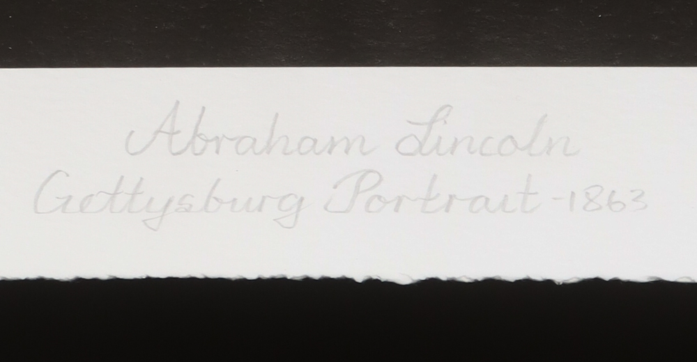 Historical Photo Archive - Abraham Lincoln "Gettysburg Portrait" Limited Edition 16x22.5 Fine Art Giclee on Paper # 128 /375 at PristineAuction.com Historical Photo Archive - Abraham Lincoln "Gettysburg Portrait" Limited Edition 16x22.5 Fine Art Giclee on Paper # 128 /375 at PristineAuction.com