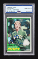 Larry Bird Signed 1981 Topps #4 (PSA | Autograph Graded PSA 10) at PristineAuction.com