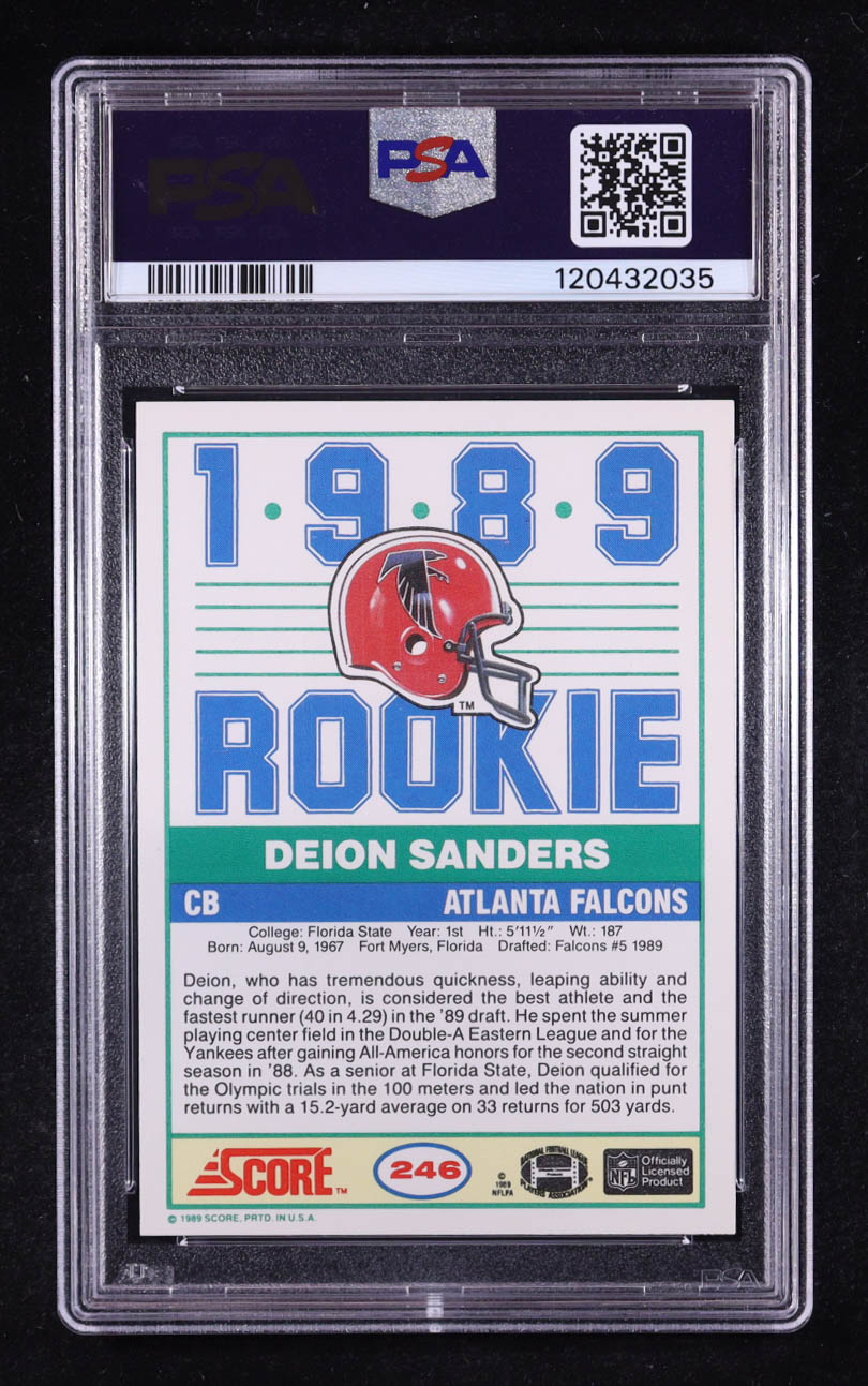 Deion Sanders 1989 Score #246 RC (PSA 9) at PristineAuction.com Deion Sanders 1989 Score #246 RC (PSA 9) at PristineAuction.com