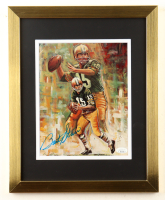 Bart Starr Signed Packers Custom Framed Art Print Display (JSA) at PristineAuction.com