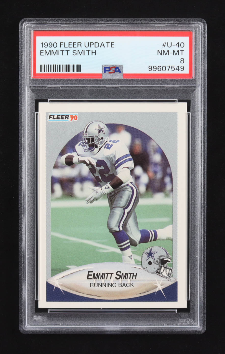 Emmitt Smith 1990 Fleer Update #U-40 RC (PSA 8) at PristineAuction.com Emmitt Smith 1990 Fleer Update #U-40 RC (PSA 8) at PristineAuction.com