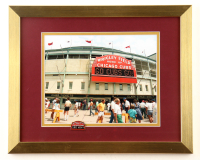 "Wrigley Field Entrance" Custom Framed Photo Display With Wrigley Field Cubs Pin at PristineAuction.com