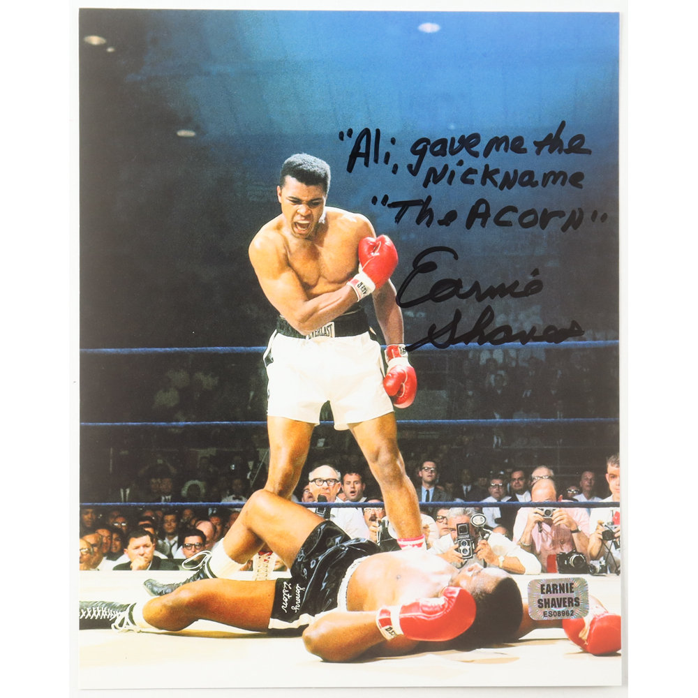 Earnie Shavers Signed 8x10 Photo Inscribed "Ali Gave Me The Nickname "The Acorn" (Shavers) at PristineAuction.com