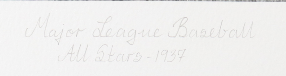 Historical Photo Archive - "Major League Baseball All Stars 1937" with Lou Gehrig, Joe Cronin, Joe DiMaggio, Charlie Gehringer Limited Edition 16x22.5 Fine Art Giclee on Paper # 135 /375 at PristineAuction.com Historical Photo Archive - "Major League Baseball All Stars 1937" with Lou Gehrig, Joe Cronin, Joe DiMaggio, Charlie Gehringer Limited Edition 16x22.5 Fine Art Giclee on Paper # 135 /375 at PristineAuction.com
