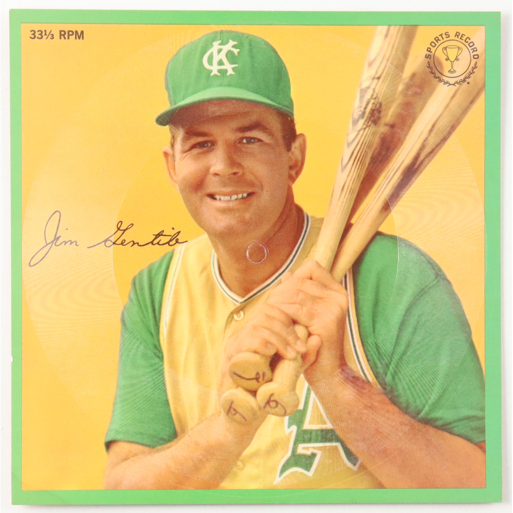 Jim Gentile 1962 Sports Champions Auravision 33 1/3 RPM Vinyl Record Album Backer at PristineAuction.com