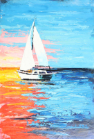 "Life's Journey" 26x38 Original Oil Painting on Linen by Rodney Weng (Weng) at PristineAuction.com