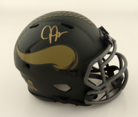 Justin Jefferson Signed Vikings Salute to Service Alternate Speed Mini Helmet (Beckett) at PristineAuction.com