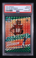 Justin Jefferson 2021 Panini Got Game ? Green Mosaic #GG-15 (PSA 10) at PristineAuction.com