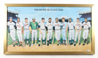 500 Home Run Club Custom Framed Ron Lewis Art Print Display at PristineAuction.com