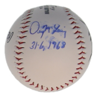 Denny McLain Signed Tigers Logo Baseball Inscribed "31-6 1968" (Authentic Ink) at PristineAuction.com