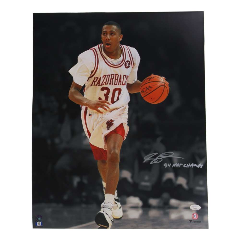 Scotty Thurman Signed Arkansas Razorbacks 16x20 Photo Inscribed "94 Nat Champs" (JSA) at PristineAuction.com