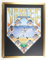 Joe DiMaggio Signed Custom Framed Art Print by Ron Lewis (JSA) at PristineAuction.com