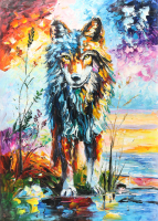 "Voice of the Moon" 25x36 Original Oil Painting on Linen by Rodney Weng (Weng) at PristineAuction.com