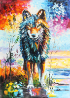 "Voice of the Moon" 25x36 Original Oil Painting on Linen by Rodney Weng (Weng) at PristineAuction.com