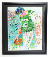 Joe Namath Signed Jets Custom Framed Leroy Neiman Art Print Display Inscribed "Broadway" (PSA) at PristineAuction.com