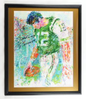 Joe Namath Signed Jets Custom Framed Leroy Neiman Art Print Display Inscribed "Broadway" (PSA) at PristineAuction.com