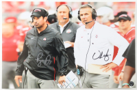 Ryan Day & Urban Meyer Signed Ohio State Buckeyes 16x20 Photo (Authentic Ink) at PristineAuction.com
