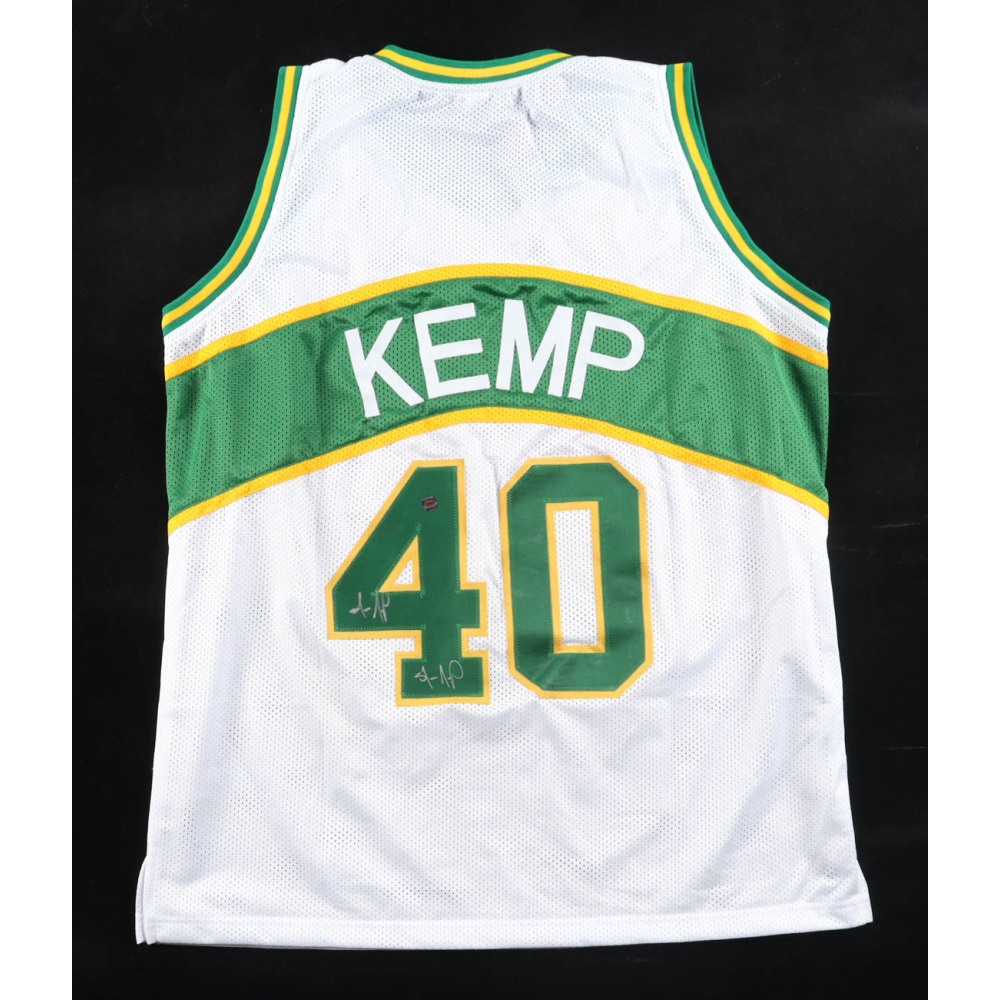 Shawn Kemp Twice-Signed Jersey (AWM) at PristineAuction.com