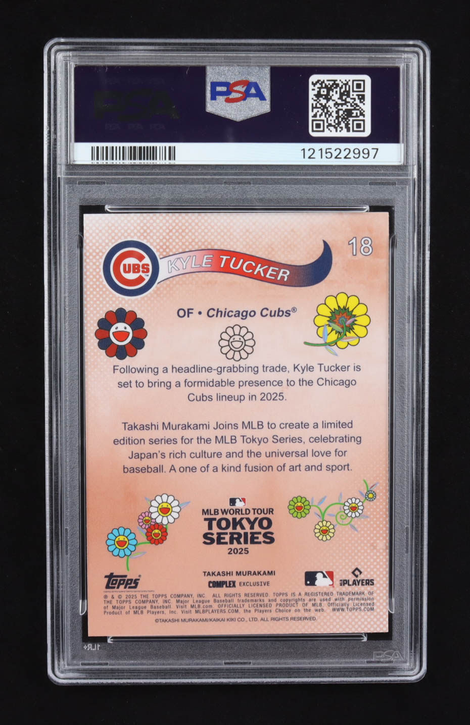 Kyle Tucker 2025 Topps Murakami Parallel Tokyo Series #18 (PSA 10) at PristineAuction.com Kyle Tucker 2025 Topps Murakami Parallel Tokyo Series #18 (PSA 10) at PristineAuction.com