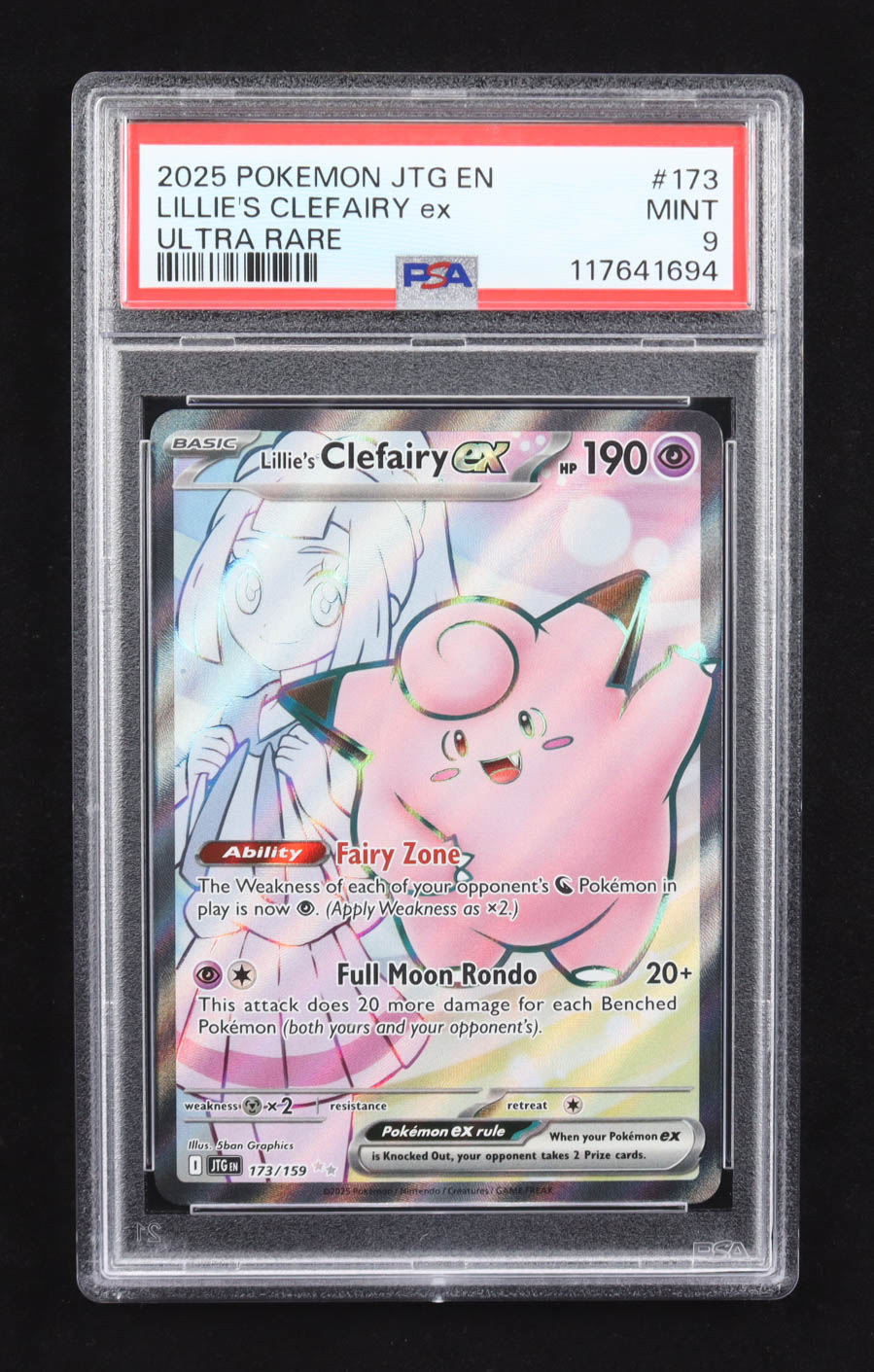 Lillie's Clefairy ex 2025 Pokemon Journey Together #173 Holo (PSA 9) at PristineAuction.com Lillie's Clefairy ex 2025 Pokemon Journey Together #173 Holo (PSA 9) at PristineAuction.com
