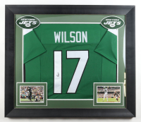 Garrett Wilson Signed Custom Framed Jersey Display (JSA) at PristineAuction.com