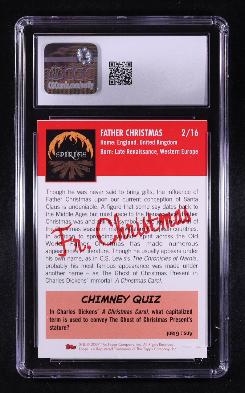 Father Christmas 2007 Topps Santa Claus #2 (CGC 10) at PristineAuction.com Father Christmas 2007 Topps Santa Claus #2 (CGC 10) at PristineAuction.com