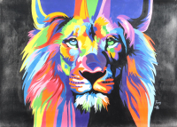 "Peaceful Warrior" 25x36 Original Oil Painting on Linen by Rodney Weng (Weng) at PristineAuction.com