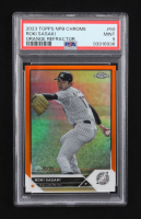 Roki Sasaki 2023 Topps NPB Chrome Orange Refractor #50 RC #20/25 (PSA 9) at PristineAuction.com