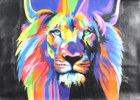 "Peaceful Warrior" 25x36 Original Oil Painting on Linen by Rodney Weng (Weng) at PristineAuction.com