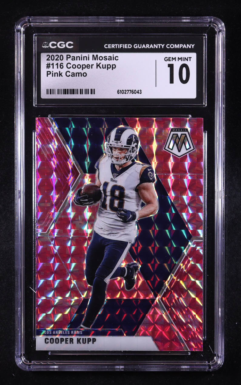 Cooper Kupp 2020 Panini Mosaic Mosaic Camo Pink #116 (CGC 10) at PristineAuction.com Cooper Kupp 2020 Panini Mosaic Mosaic Camo Pink #116 (CGC 10) at PristineAuction.com