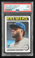 Jackson Chourio 2024 Topps Heritage White Border #632 RC (PSA 9) at PristineAuction.com