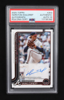 Hurston Waldrep 2025 Topps Autograph Relic #253 RC (PSA | Autograph Graded PSA 10) at PristineAuction.com