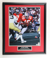 Archie Griffin Signed Ohio State Buckeyes Custom Framed Photo Display Inscribed "HT 1974 / 75" (Sports Collectibles) at PristineAuction.com