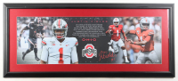 Justin Fields Signed Ohio State Buckeyes Custom Framed Photo Display (Beckett) at PristineAuction.com