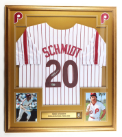 Mike Schmidt Signed Custom Framed Jersey Display With HOF Pin & Title Plaque (Beckett) at PristineAuction.com