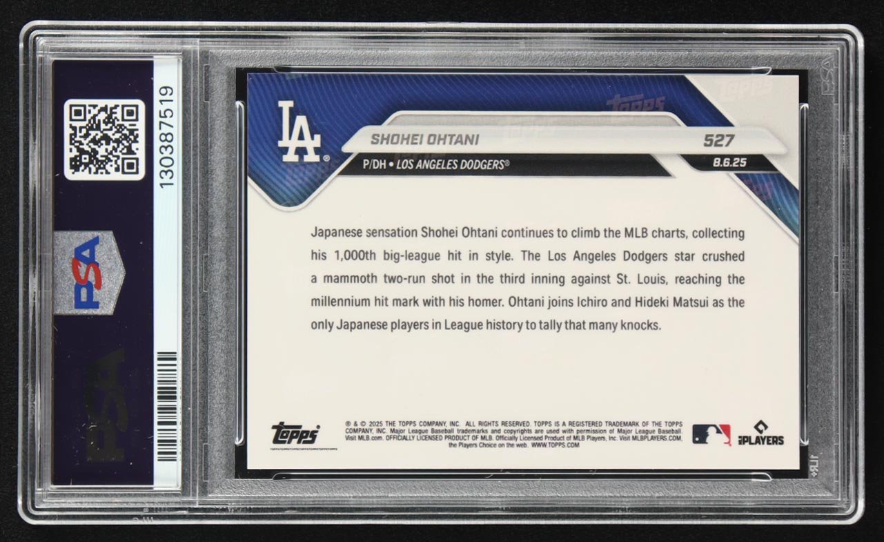 Shohei Ohtani 2025 Topps Now #527 (PSA 10) at PristineAuction.com Shohei Ohtani 2025 Topps Now #527 (PSA 10) at PristineAuction.com