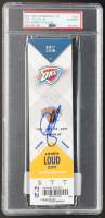 Paul George Signed 2017 Thunder Vs Knicks Debut Game Ticket (PSA) at PristineAuction.com