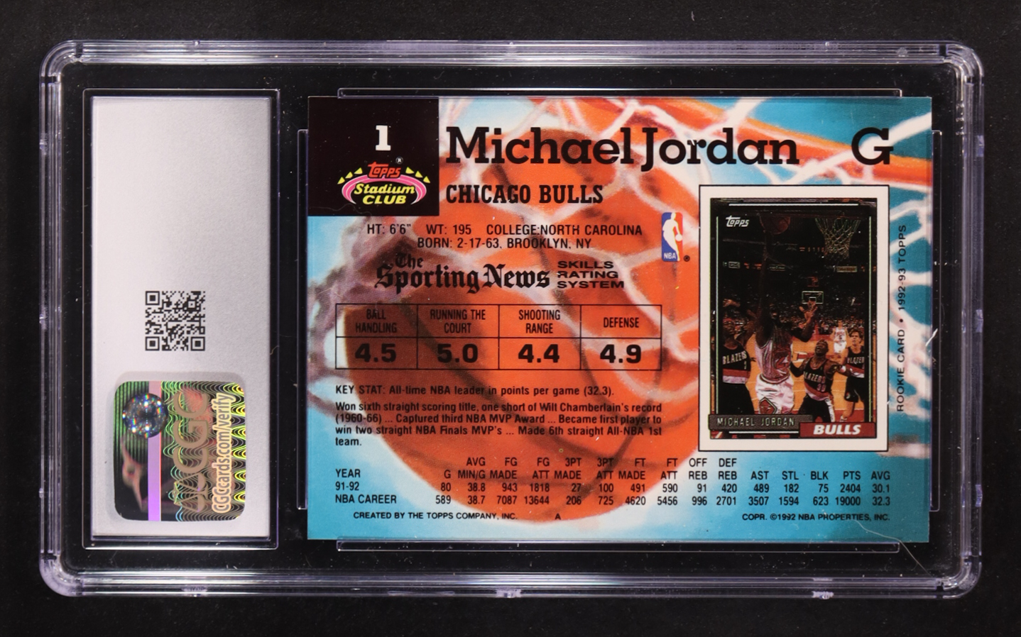Michael Jordan 1992-93 Stadium Club #1 (CGC 8) at PristineAuction.com Michael Jordan 1992-93 Stadium Club #1 (CGC 8) at PristineAuction.com