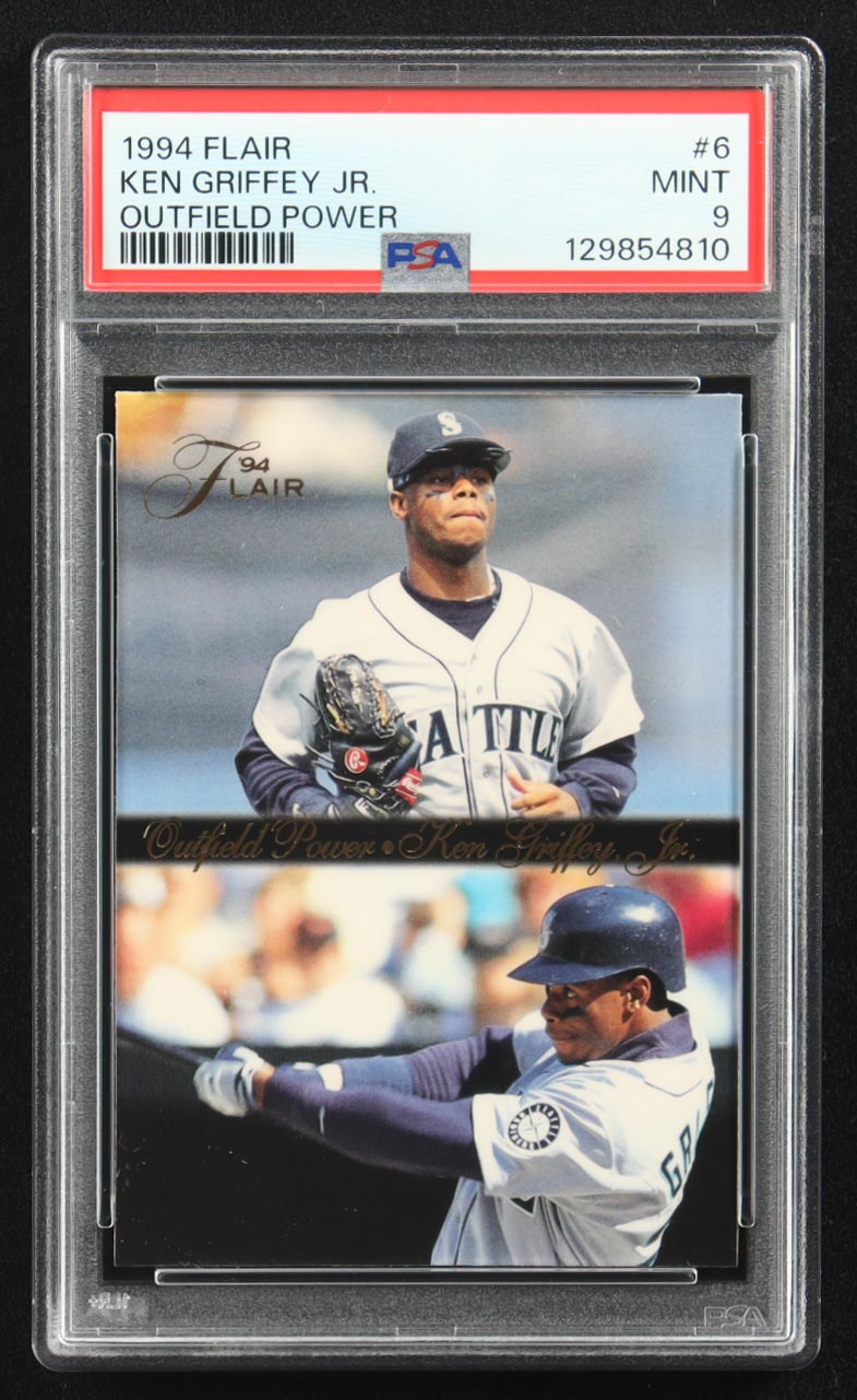 Ken Griffey Jr. 1994 Flair Outfield Power #6 (PSA 9) at PristineAuction.com Ken Griffey Jr. 1994 Flair Outfield Power #6 (PSA 9) at PristineAuction.com
