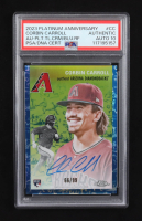 Corbin Carroll 2023 Topps Chrome Platinum Anniversary Blue Refractor Auto #CC RC #66/99 (PSA | Autograph Graded PSA 10) at PristineAuction.com