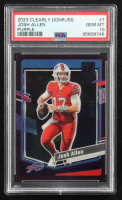 Josh Allen 2023 Clearly Donruss Purple #7 #188/199 (PSA 10) at PristineAuction.com