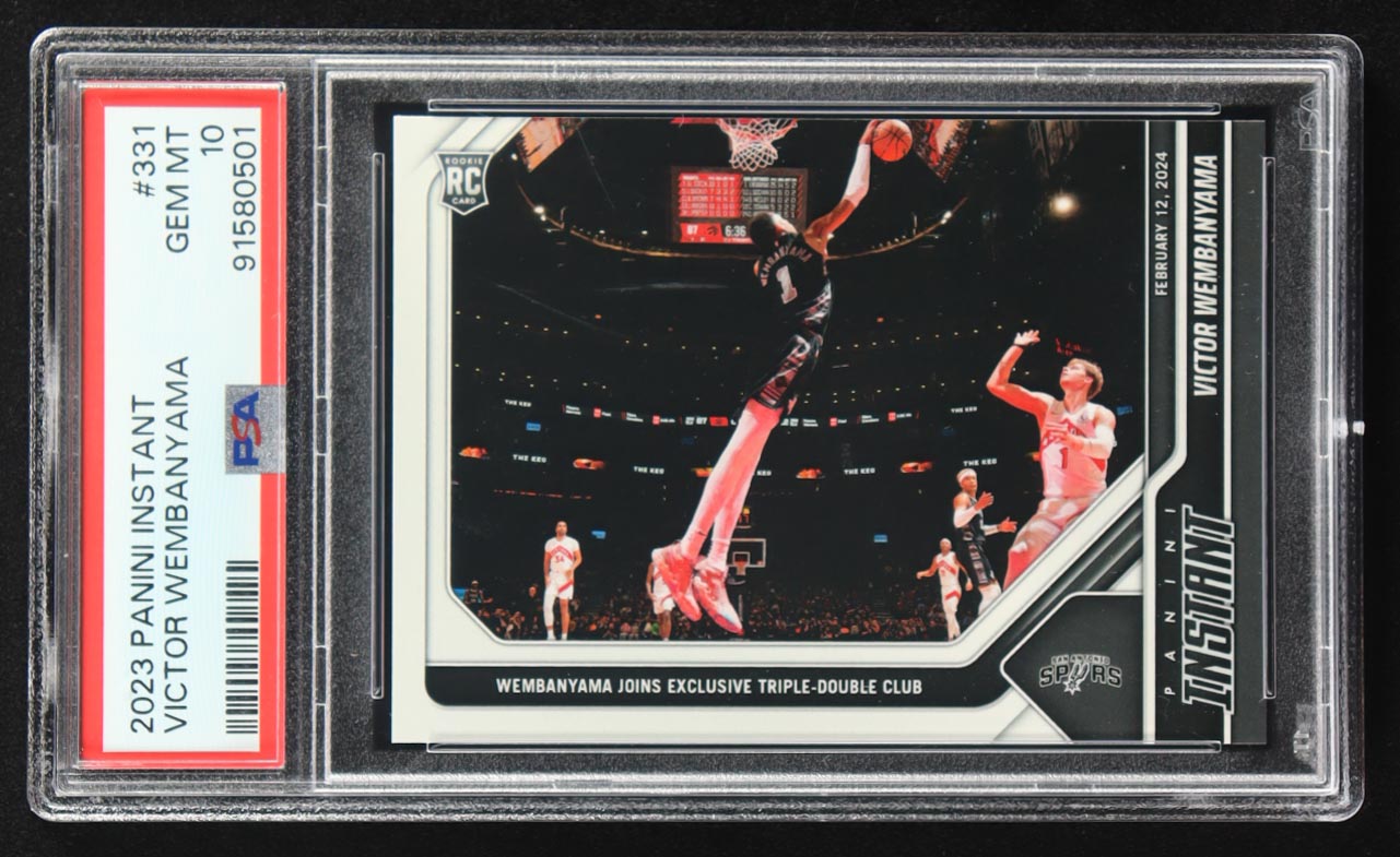 Victor Wembanyama 2023-24 Panini Instant #331 RC (PSA 10) at PristineAuction.com Victor Wembanyama 2023-24 Panini Instant #331 RC (PSA 10) at PristineAuction.com