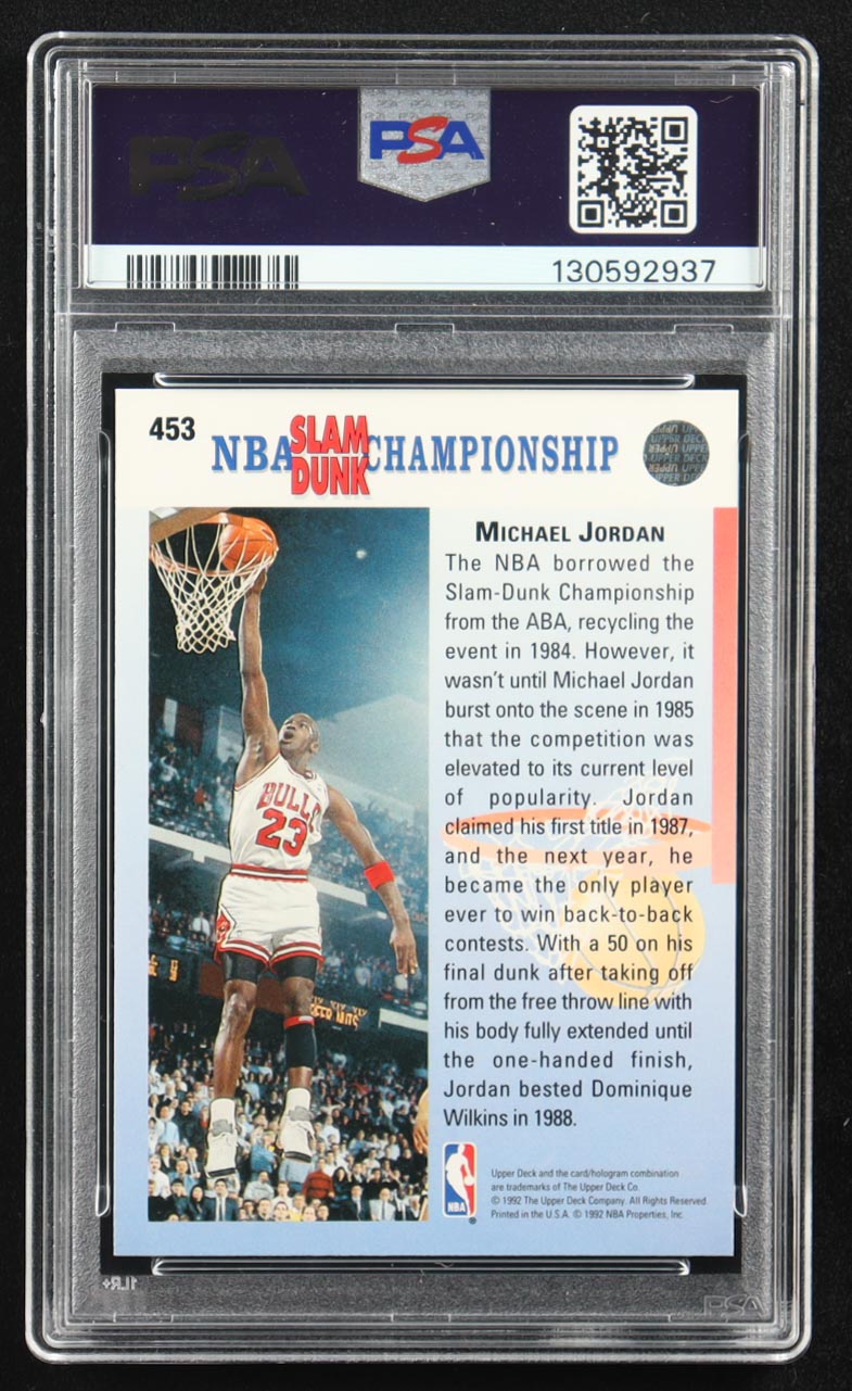 Michael Jordan 1992-93 Upper Deck #453 / FACE (PSA 9) at PristineAuction.com Michael Jordan 1992-93 Upper Deck #453 / FACE (PSA 9) at PristineAuction.com