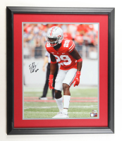 Denzel Burke Signed Ohio State Buckeyes Custom Framed Photo (Beckett) at PristineAuction.com