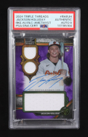 Jackson Holliday 2024 Topps Triple Threads Rookie  Amethyst Relic Auto #RAR-JH RC #40/75 (PSA | Autograph Graded PSA 9) at PristineAuction.com