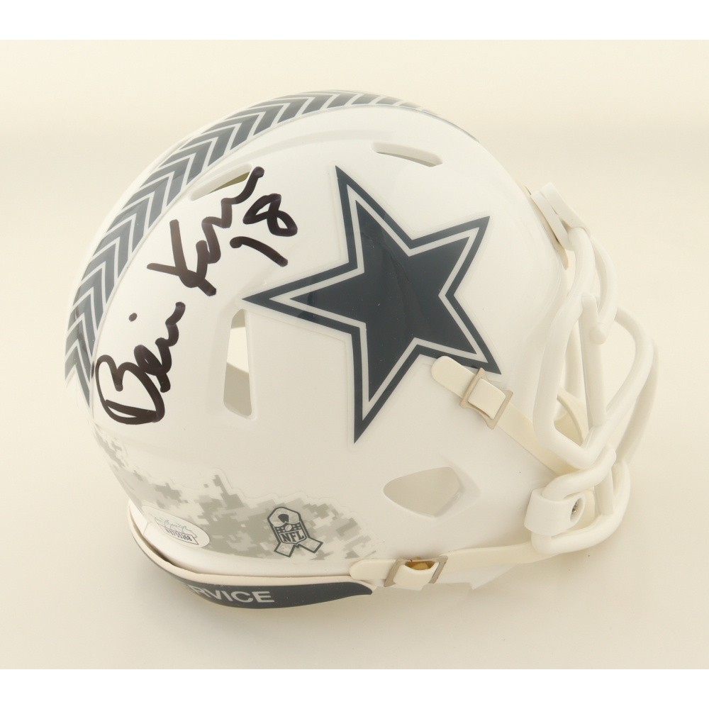 Bernie Kosar Signed Cowboys Salute To Service Alternate Speed Mini Helmet (JSA) at PristineAuction.com