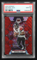 Michael Vick 2023 Panini Mosaic Mosaic Red Wave #12 #3/9 (PSA 10) at PristineAuction.com