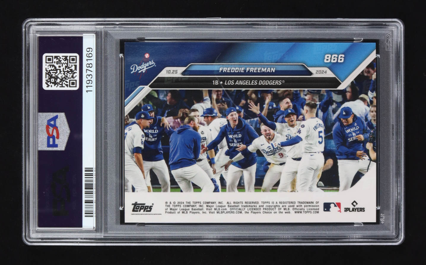 Freddie Freeman 2024 Topps Now #866 (PSA 10) at PristineAuction.com Freddie Freeman 2024 Topps Now #866 (PSA 10) at PristineAuction.com